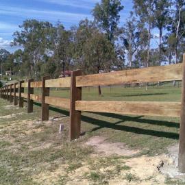 Hardwood Sleeper Fence